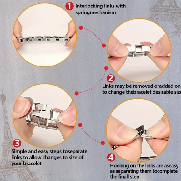 DIY Jewelry‎ Italian Charm Bracelet Number Two Sparkly Heart Love Nomination - Picture 2 of 14